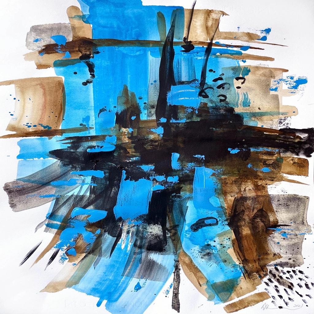 An original abstract painting by Dino Bernardi
