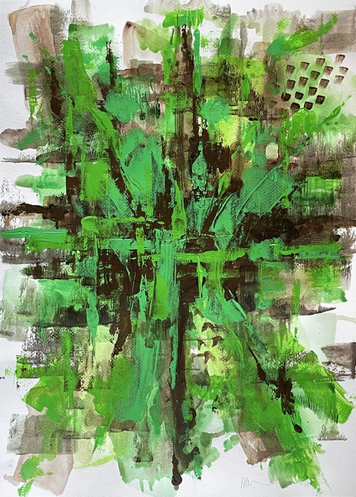 Axis 003 Original Abstract Painting by Dino Bernardi