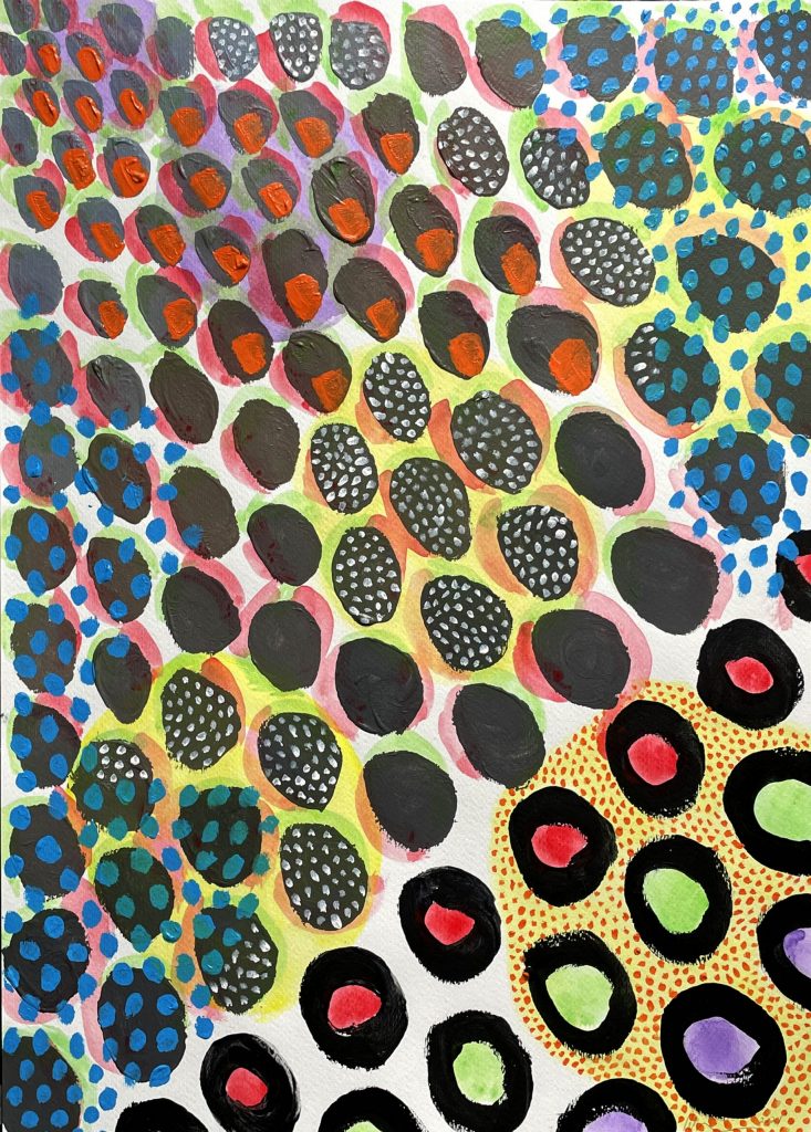 Tribes, original abstract painting by Dino Bernardi, Original Fine Art