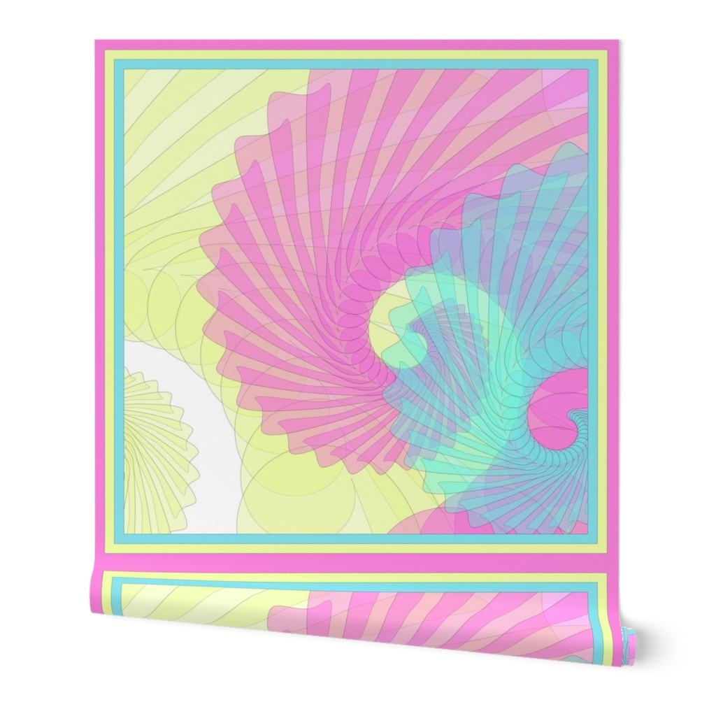 066 Overlapping Spirals Textile Design, Fabrics and Wallpapers