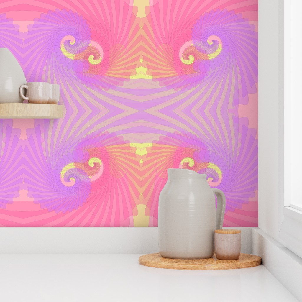 Yin Yang Spiral 066 Textile Design, Fabric Design