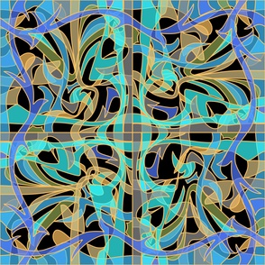 Modern Nouveau Collection, Surface Pattern Design, Textile Design, Fabric Design